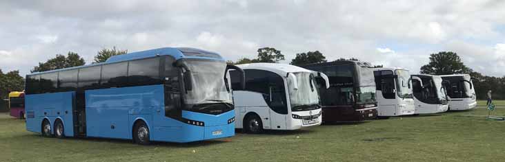 Line-up of coaches on display at Showbus 2019