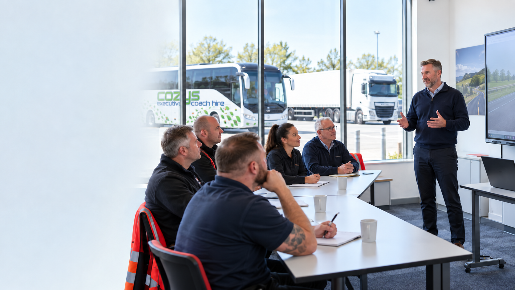 Transport compliance trainer leading a course for operators and Transport Managers